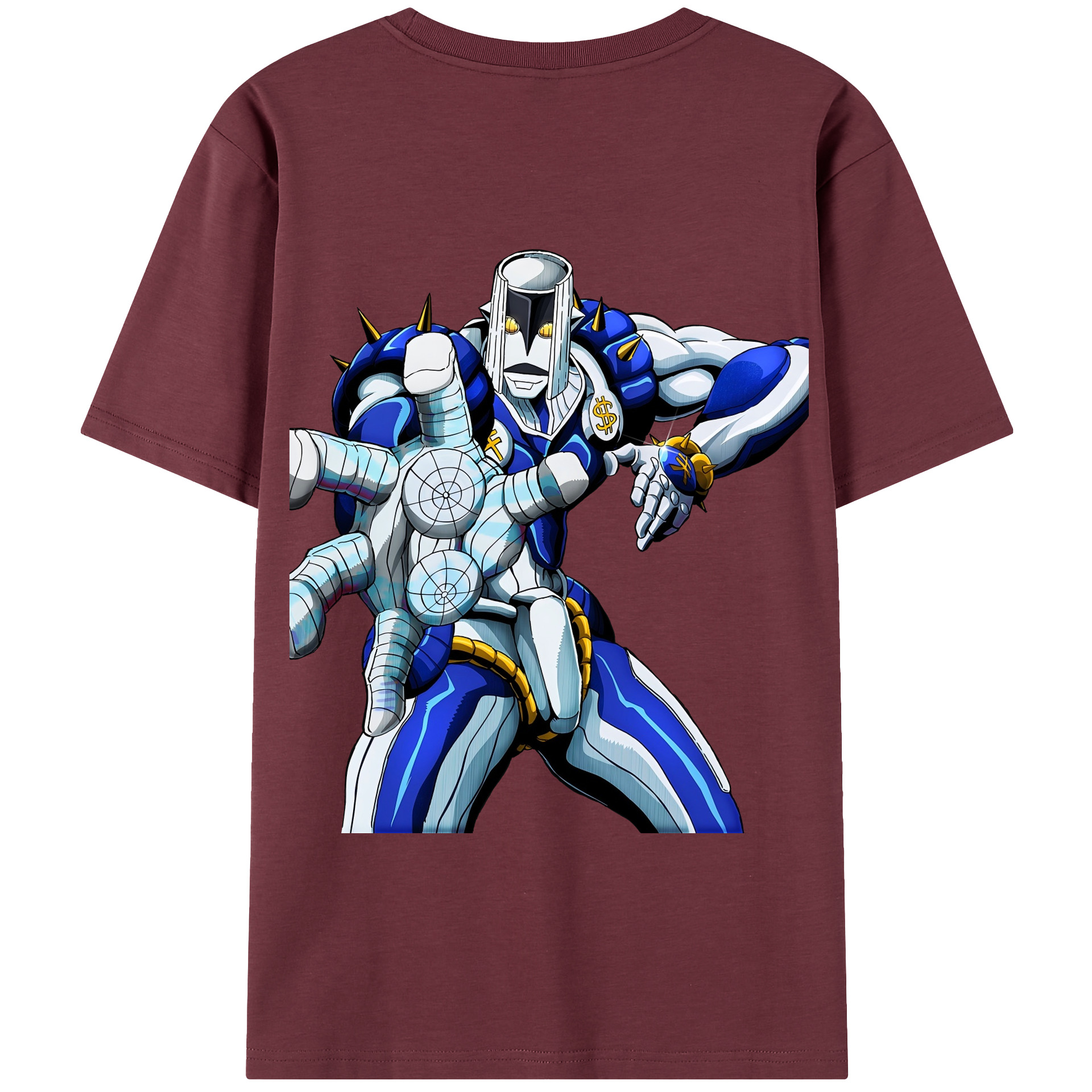 （画像用） ジョジョの奇妙な冒険 虹村億泰 にじむら おくやす JoJo's Bizarre Adventure Nijimura Okuyasu 綿100％半袖Tシャツ（背面プリント）